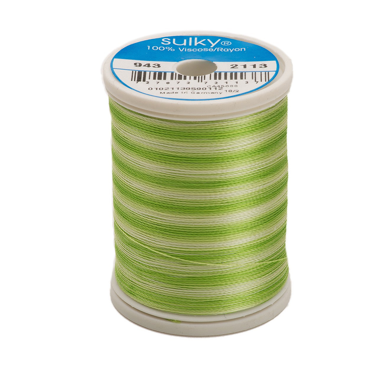 Sulky Variegated 40wt Rayon Thread 2113 Bright Green   850yd