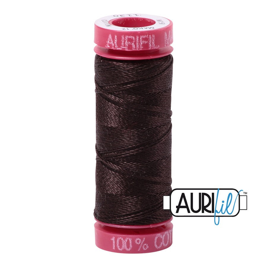 1130 Very Dark Bark  - Aurifil 12wt Thread 54yd/50m