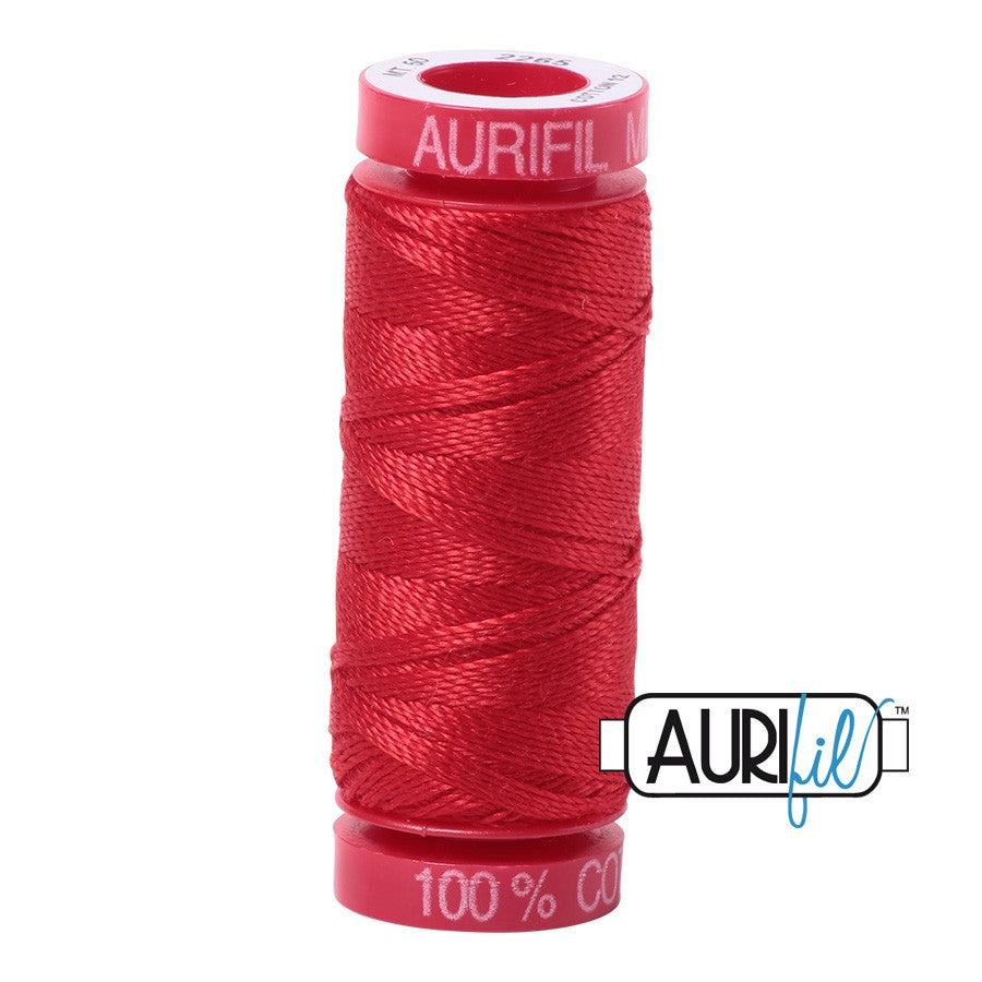 Aurifil 12wt Sashiko Thread - Lobster Red #2265 – Red Rock Threads
