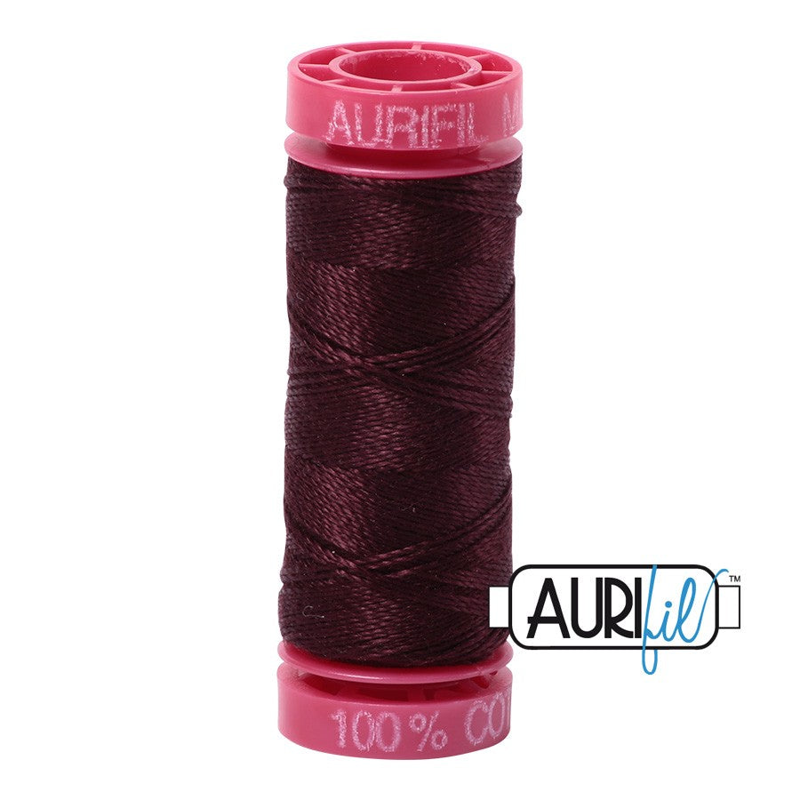 2468 Dark Wine  - Aurifil 12wt Thread 54yd/50m