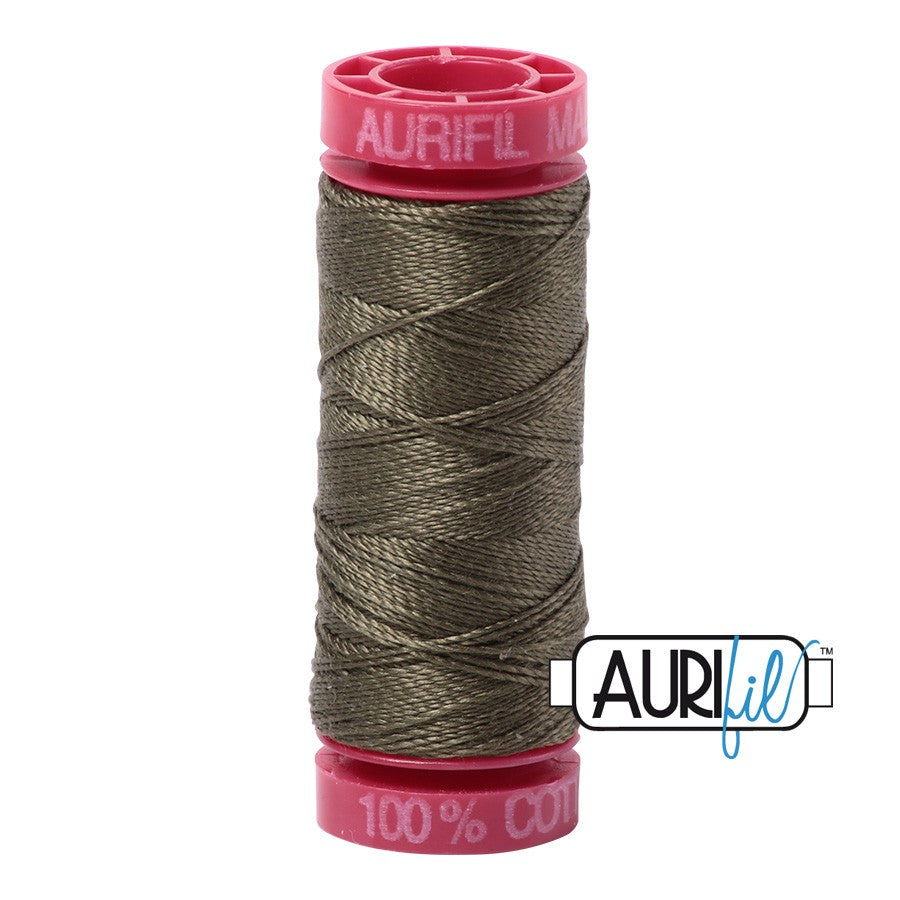 2905 Army Green  - Aurifil 12wt Thread 54yd/50m