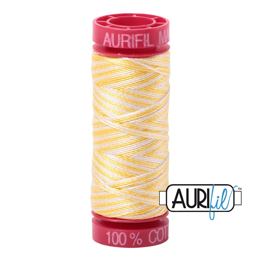 3910 Lemon Ice  - Aurifil 12wt Variegated Thread 54yd/50m