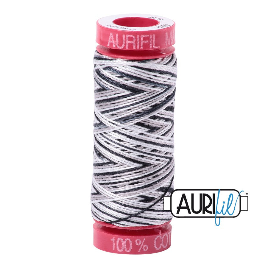 4652 Licorice Twist  - Aurifil 12wt Variegated Thread 54yd/50m