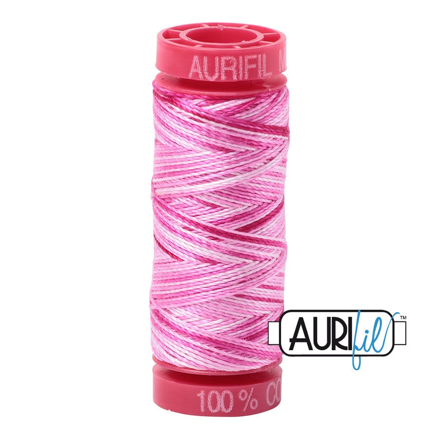 4660 Pink Taffy  - Aurifil 12wt Variegated Thread 54yd/50m