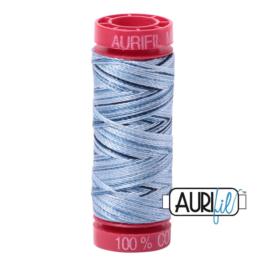 4669 Stonewash Blues  - Aurifil 12wt Variegated Thread 54yd/50m