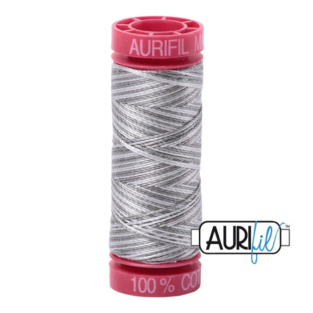 4670 Silver Fox  - Aurifil 12wt Variegated Thread 54yd/50m