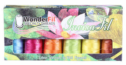 Wonderfil Thread Set - 6 400 meter spools - Wonderfil Threads Invisafil ...
