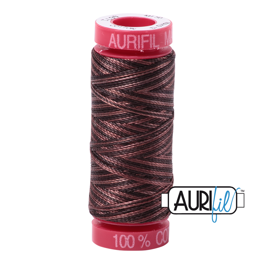 4671 Mocha Mousse  - Aurifil 28wt Variegated Thread 820yd