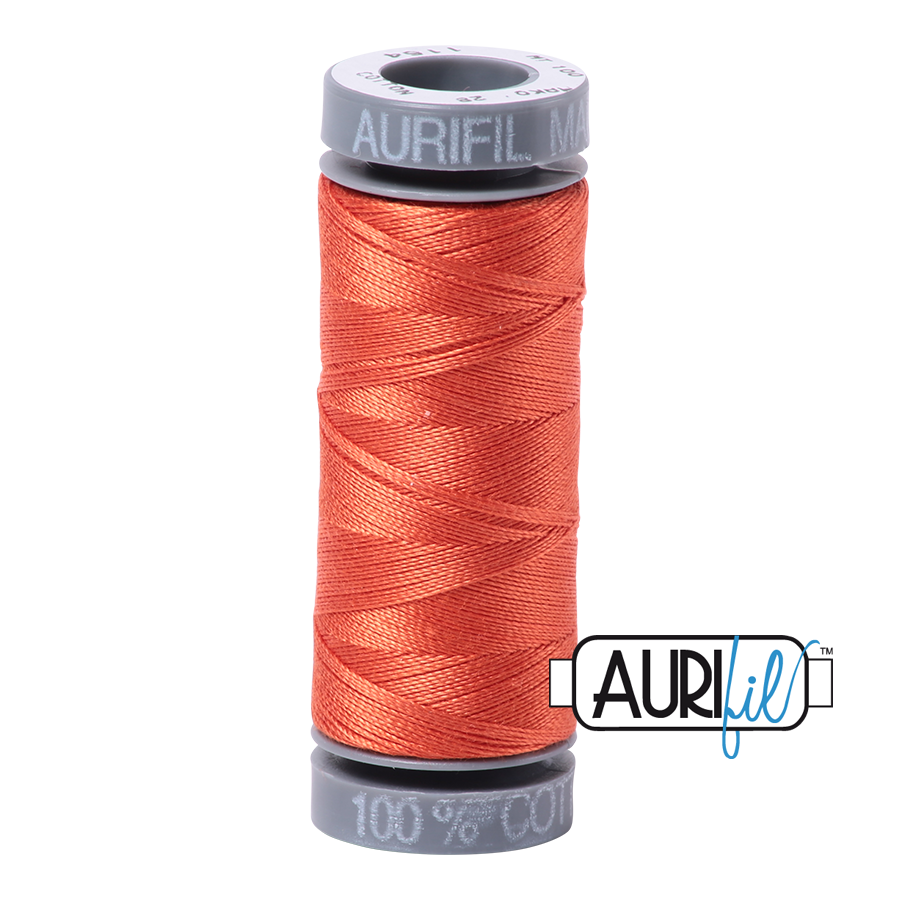 1154 Dusty Orange  - Aurifil 28wt Thread 100yd