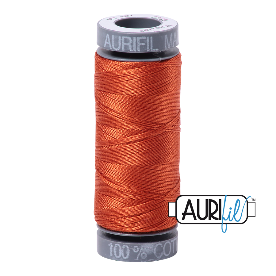 2240 Rusty Orange  - Aurifil 28wt Thread 100yd