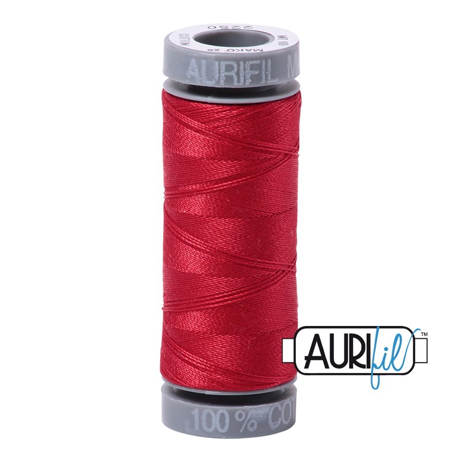 2250 Red  - Aurifil 28wt Thread 100yd