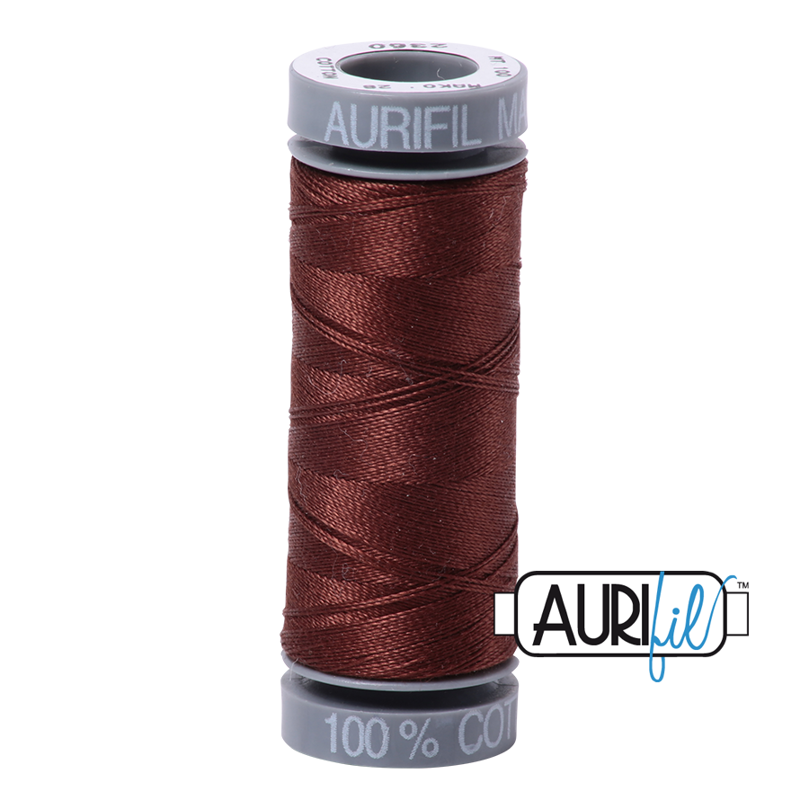 2360 Chocolate  - Aurifil 28wt Thread 100yd