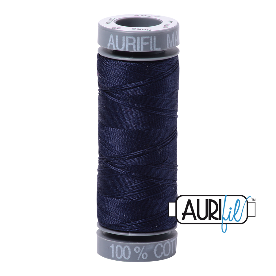 2785 Very Dark Navy  - Aurifil 28wt Thread 100yd