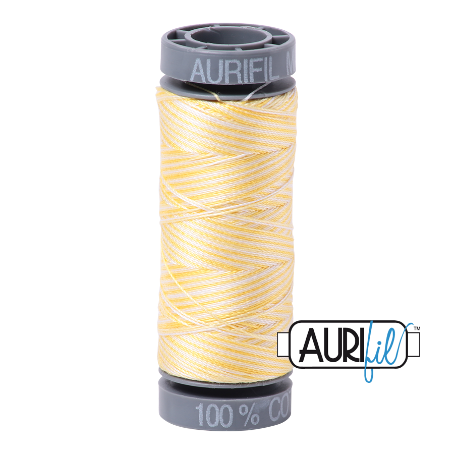 3910 Lemon Ice  - Aurifil 28wt Variegated Thread 100yd