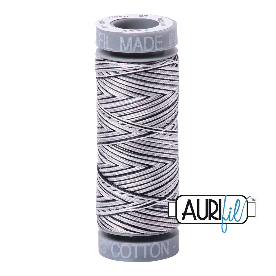4652 Licorice Twist  - Aurifil 28wt Variegated Thread 100yd