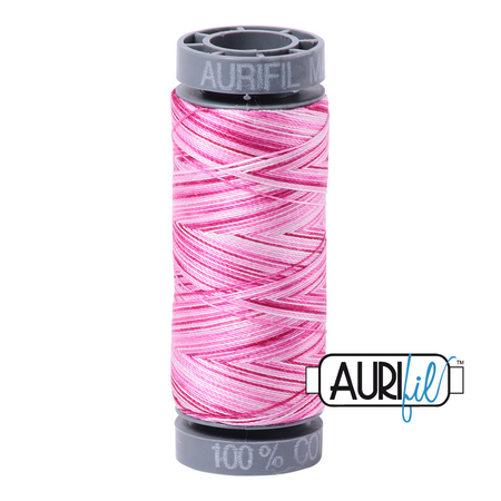 4660 Pink Taffy  - Aurifil 28wt Variegated Thread 100yd