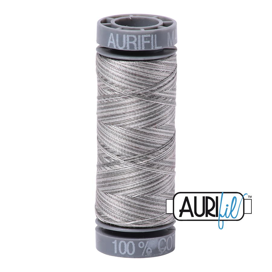 4670 Silver Fox  - Aurifil 28wt Variegated Thread 100yd