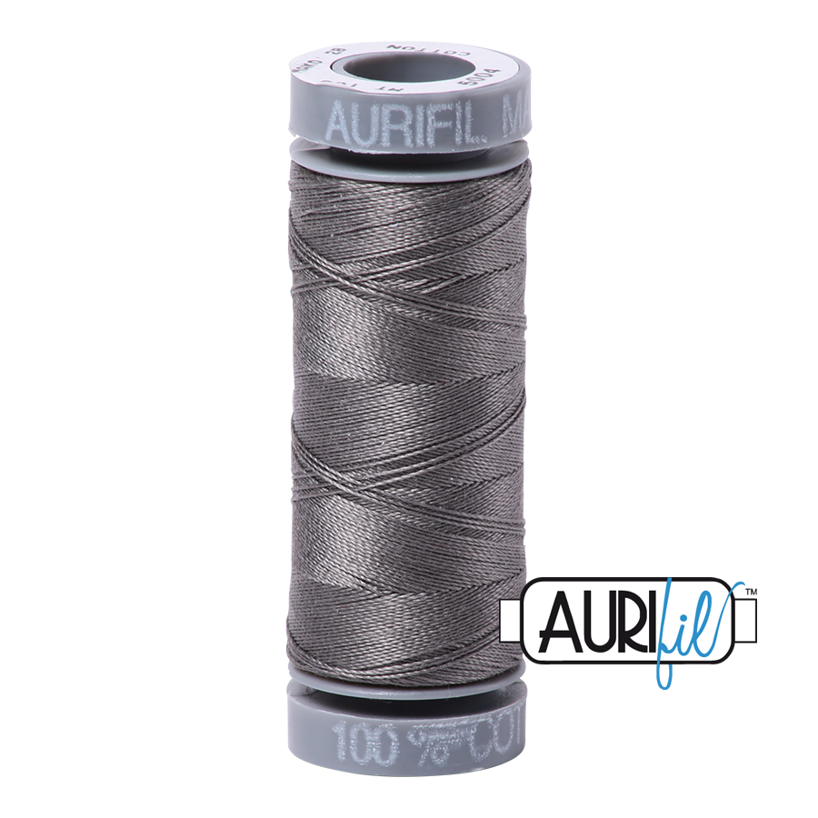 5004 Grey Smoke  - Aurifil 28wt Thread 100yd