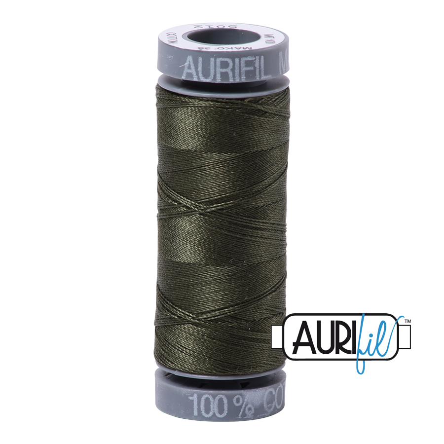 5012 Dark Green  - Aurifil 28wt Thread 100yd