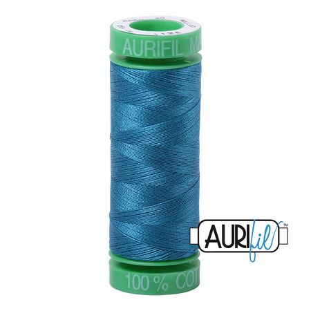 1125 Medium Teal  - Aurifil 40wt Thread 150yd