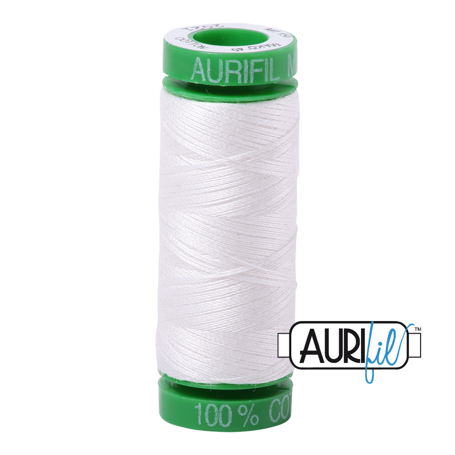2021 Natural White  - Aurifil 40wt Thread 150yd