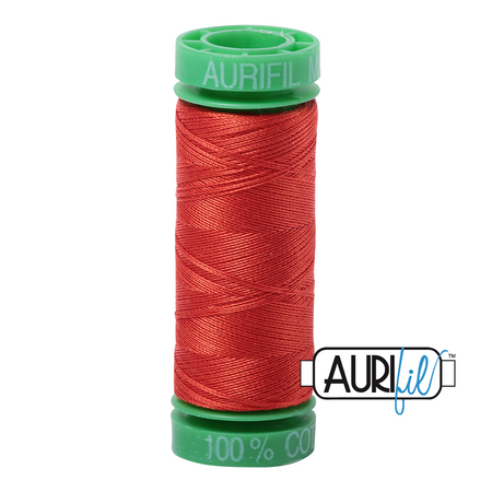2245 Red Orange  - Aurifil 40wt Thread 150yd