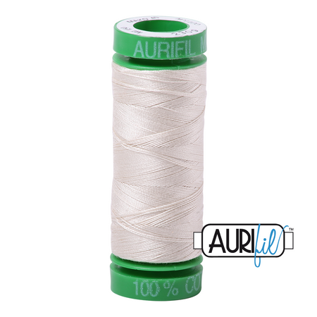 2309 Silver White  - Aurifil 40wt Thread 150yd