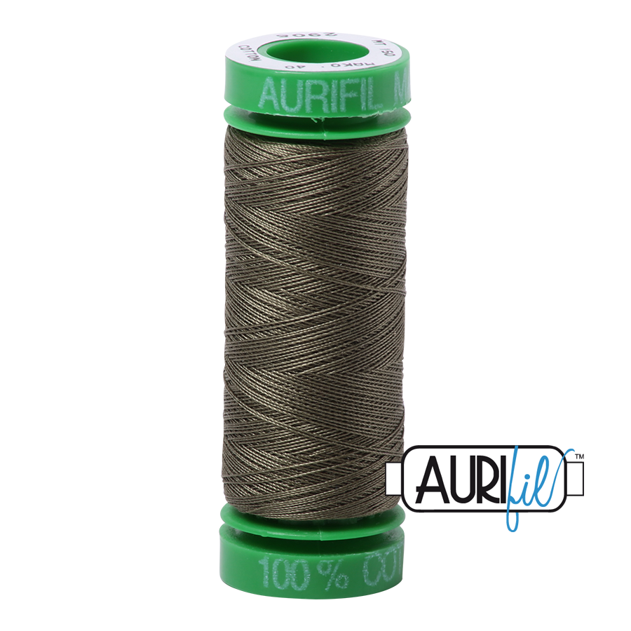 2905 Army Green  - Aurifil 40wt Thread 150yd