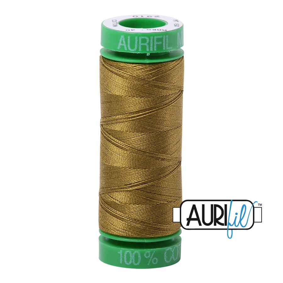 2910 Medium Olive  - Aurifil 40wt Thread 150yd