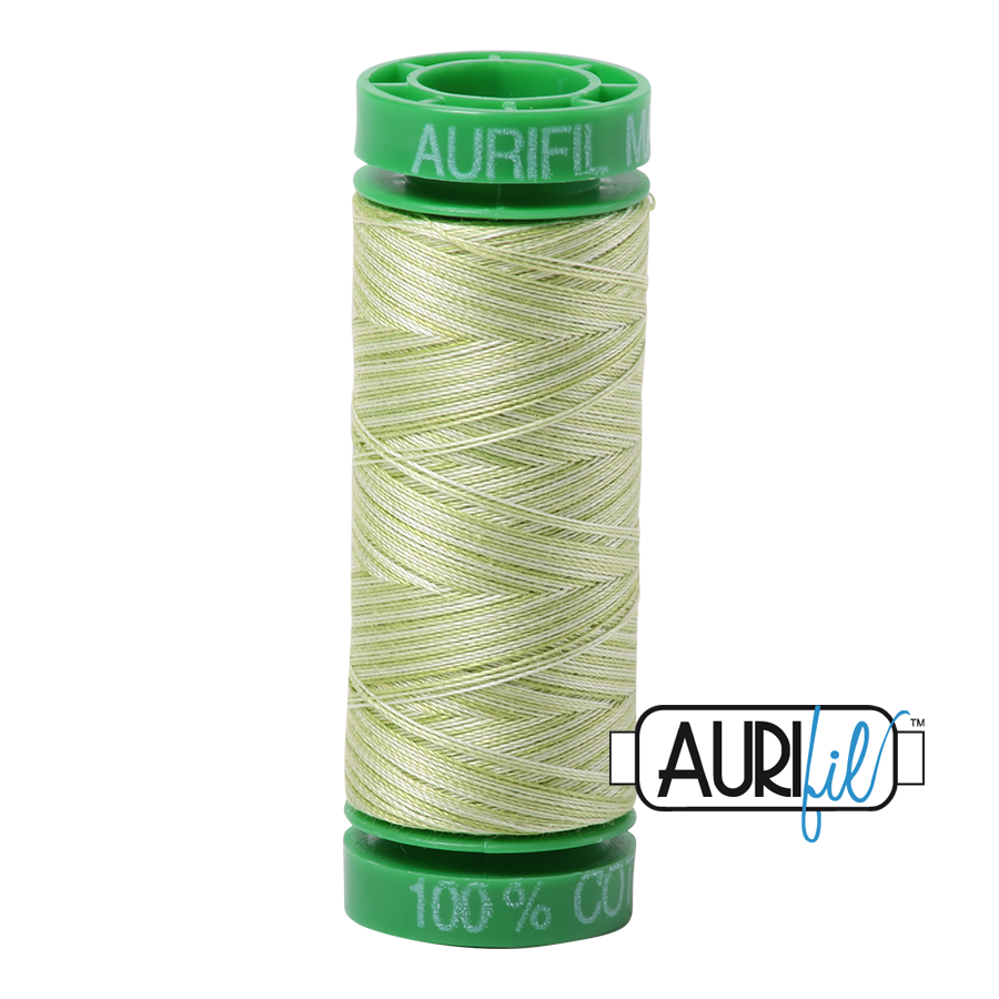 3320 Spring Green  - Aurifil 40wt Variegated Thread 150yd