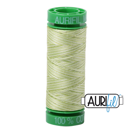 3320 Spring Green  - Aurifil 40wt Variegated Thread 150yd