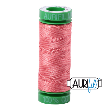 4250 Flamingo  - Aurifil 40wt Variegated Thread 150yd