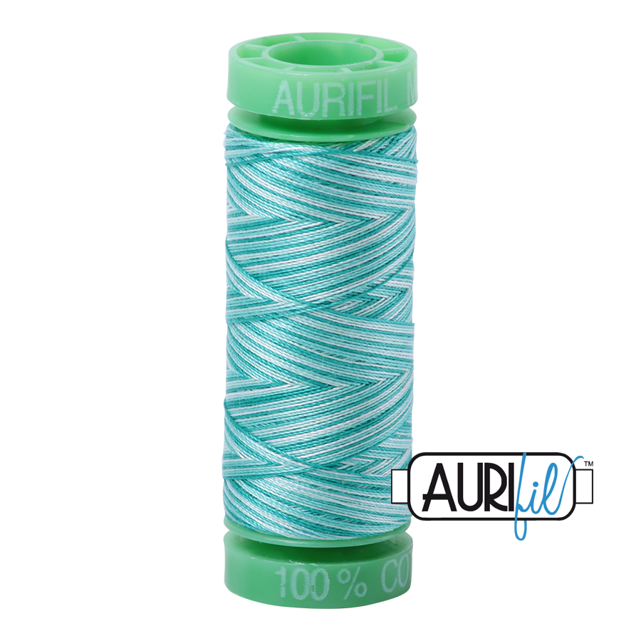 4654 Seamist  - Aurifil 40wt Variegated Thread 150yd