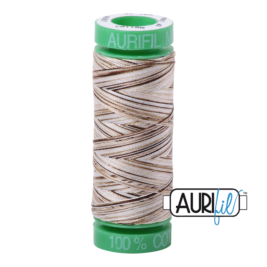 4667 Nutty Nougat  - Aurifil 40wt Variegated Thread 150yd