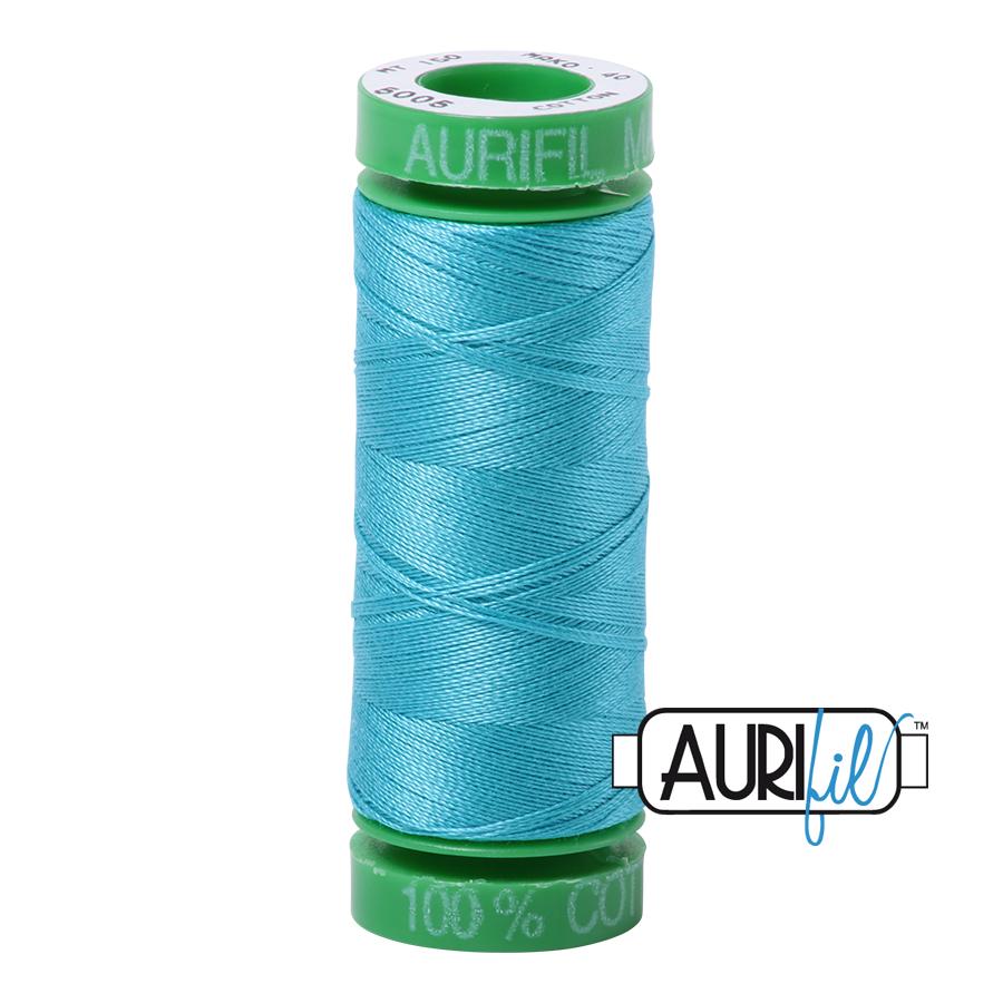 5005 Medium Turquoise  - Aurifil 40wt Thread 150yd