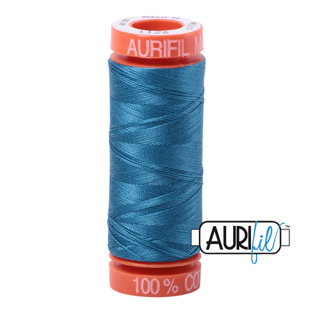 1125 Medium Teal  - Aurifil 50wt Thread 220yd