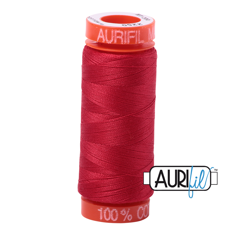 2250 Red  - Aurifil 50wt Thread 220yd