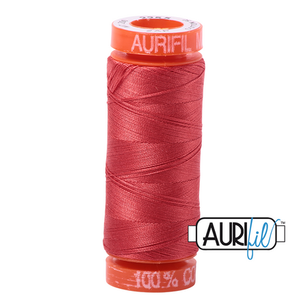 2255 Dark Red Orange  - Aurifil 50wt Thread 220yd