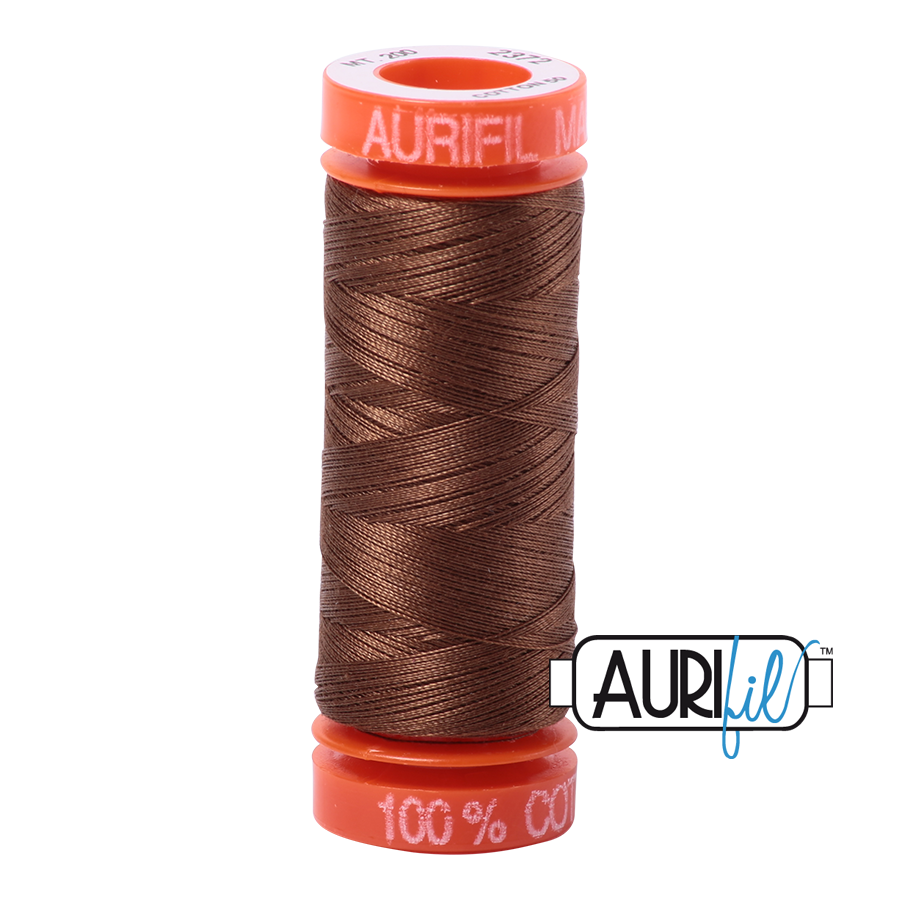Thread Color 2372 Shop Aurifil Dark Antique Gold #2372 50wt Cotton Thread – Red Rock Threads