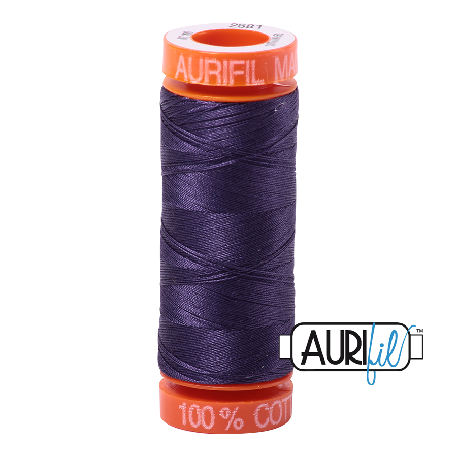 2581 Dark Dusty Grape  - Aurifil 50wt Thread 220yd