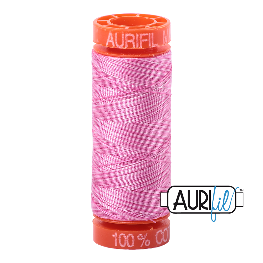 3660 Bubblegum  - Aurifil 50wt Variegated Thread 220yd