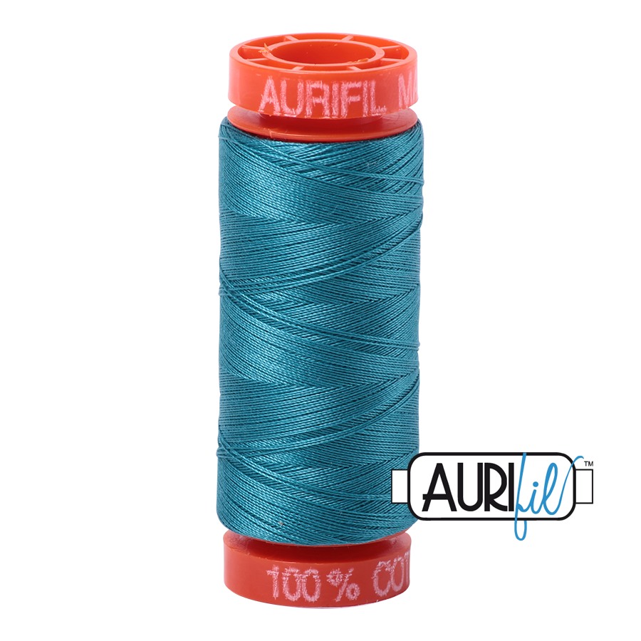 4182 Medium Turquoise  - Aurifil 50wt Thread 220yd