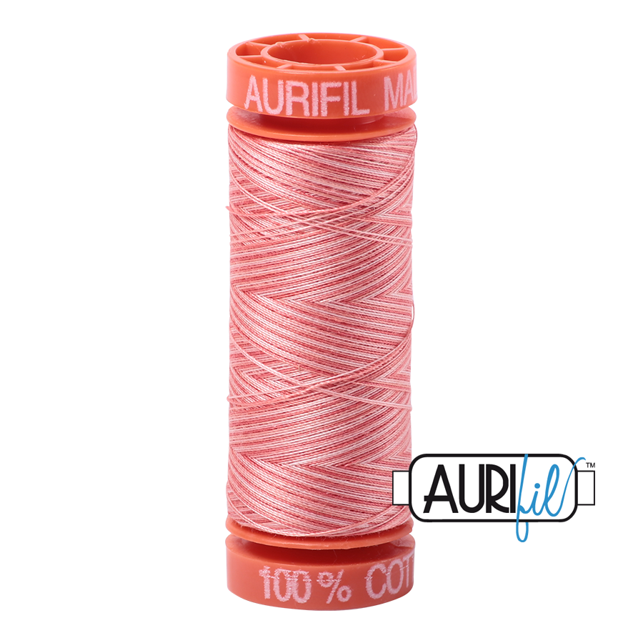 4250 Flamingo  - Aurifil 50wt Variegated Thread 220yd