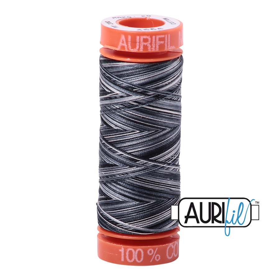 4665 Graphite  - Aurifil 50wt Variegated Thread 220yd