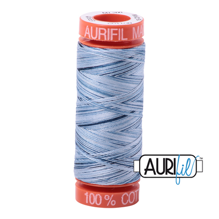 4669 Stonewash Blues  - Aurifil 50wt Variegated Thread 220yd