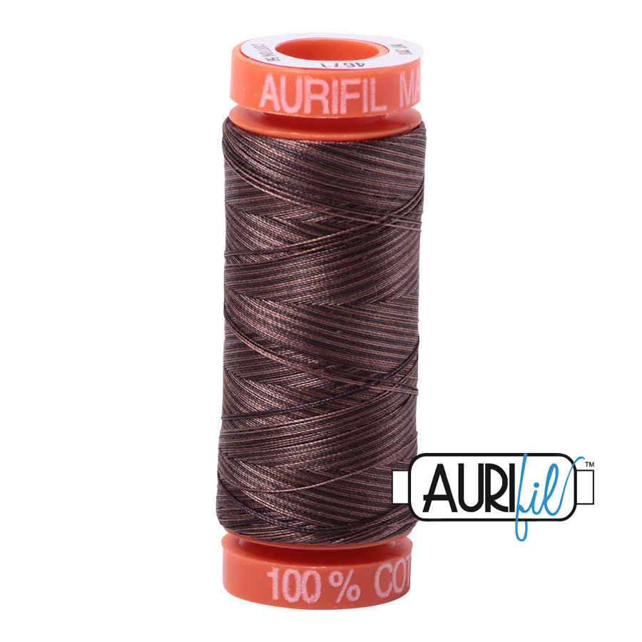 4671 Mocha Mousse  - Aurifil 50wt Variegated Thread 220yd