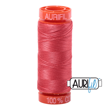 5002 Medium Red  - Aurifil 50wt Thread 220yd