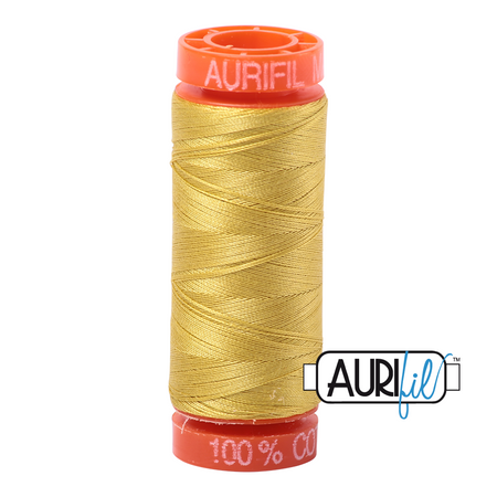 5015 Gold Yellow  - Aurifil 50wt Thread 220yd