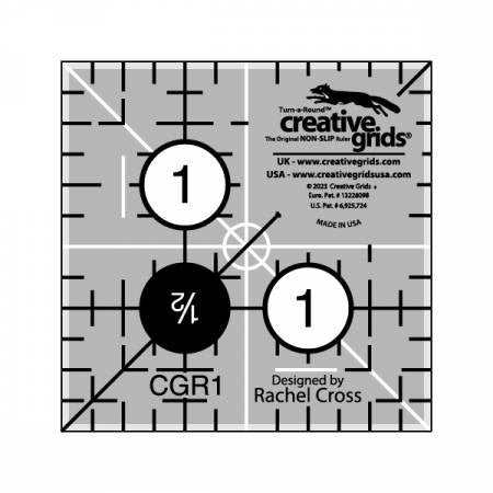 Creative Grids Quilting Ruler 4-1/2 Square (Left-Handed)