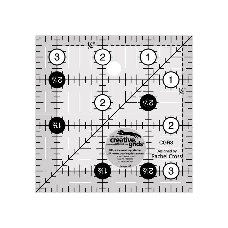 Creative Grids Quilt Ruler 3-1/2in Square CGR3